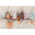 Painting Reflecting Skyline, 102.5x102.5cm