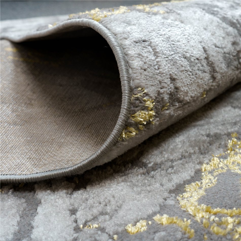 Carpet Larmaris, grey/gold colors, 80x300cm