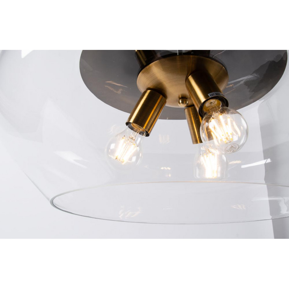 Pendant lamp Rafails, brass color, H-40-140cm, Ø-56cm, E27 3x60W