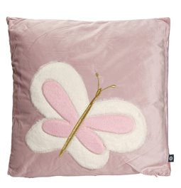 Cushion Butterfly, pink color, 39x39cm