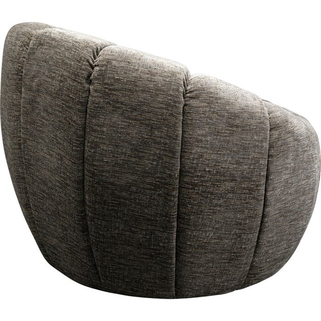 Swivel armchair Fiori, rotatable, gray color, H73x89x88cm, seat height 43cm