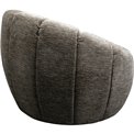 Swivel armchair Fiori, rotatable, gray color, H73x89x88cm, seat height 43cm