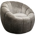 Swivel armchair Fiori, rotatable, gray color, H73x89x88cm, seat height 43cm