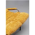 Armchair Vienna Swing and stool, yellow color, 105x83x52cm
