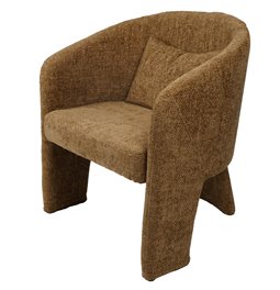 Armchair Jonita, brown color, H78x70x64cm, seat H38cm