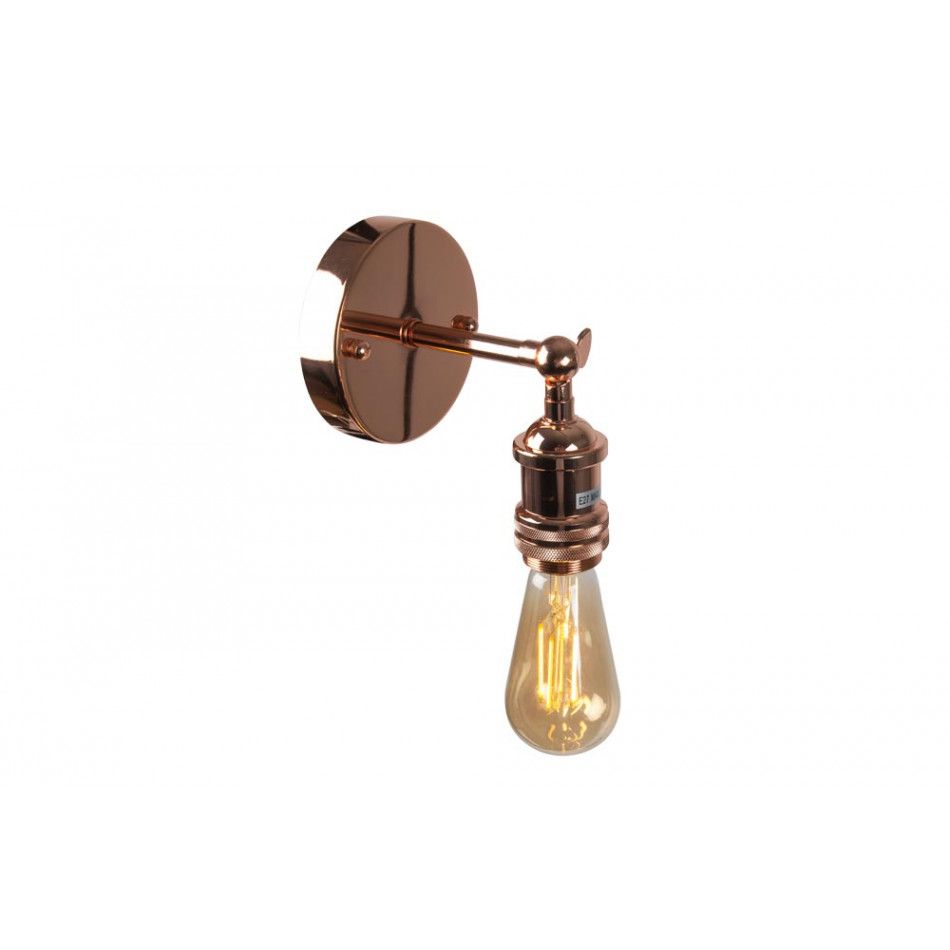 Wall lamp Restyler, rose gold color, E27 60W, H16x15x11.5cm