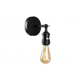 Wall lamp Restyler, black, E27 60W, H16x15x11.5cm