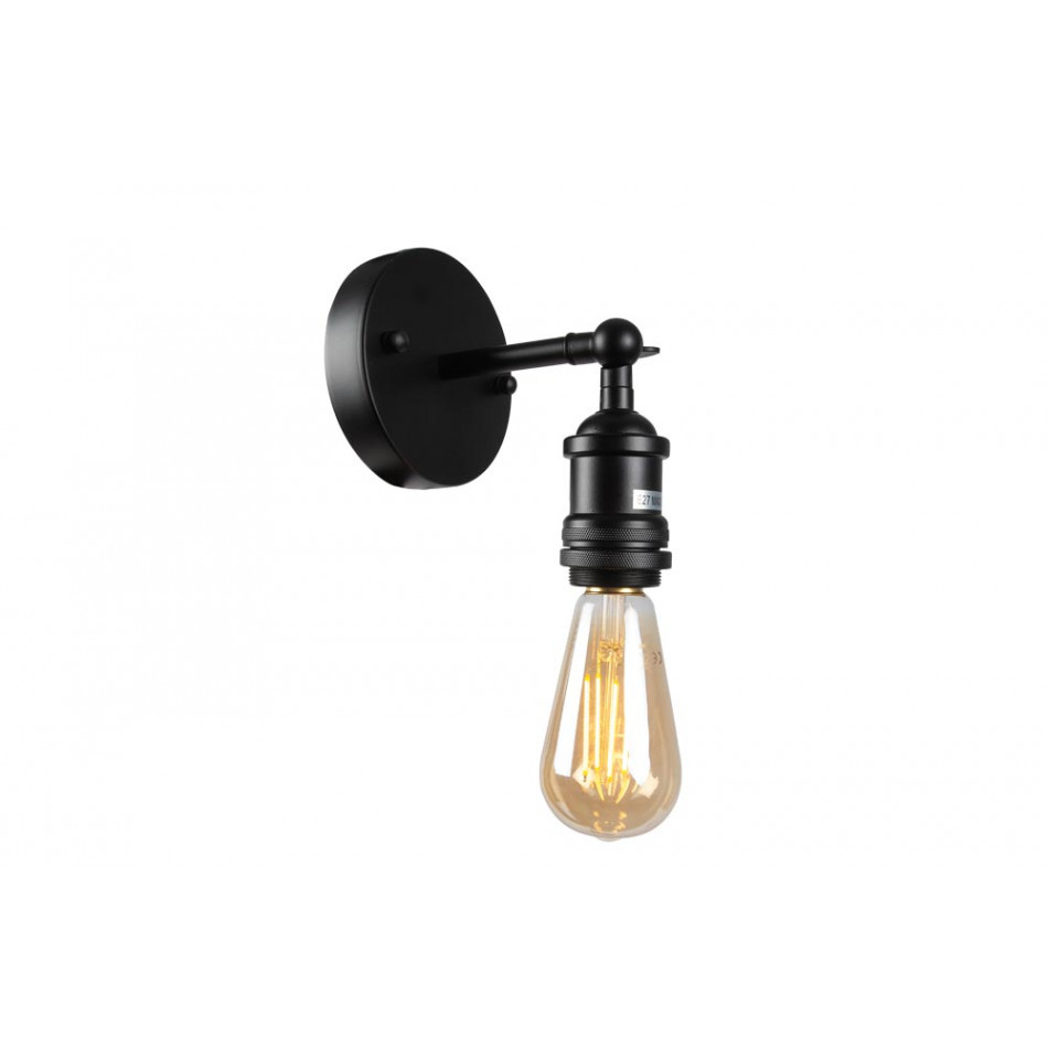 Wall lamp Restyler, black, E27 60W, H16x15x11.5cm