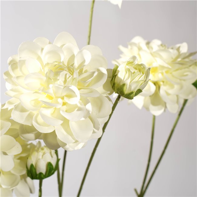 Декоративнй цветок Dahlia, белый, H90cm