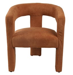 Accent chair Mailly 23, orange color, H75x65x57cm, seat height 47.5cm