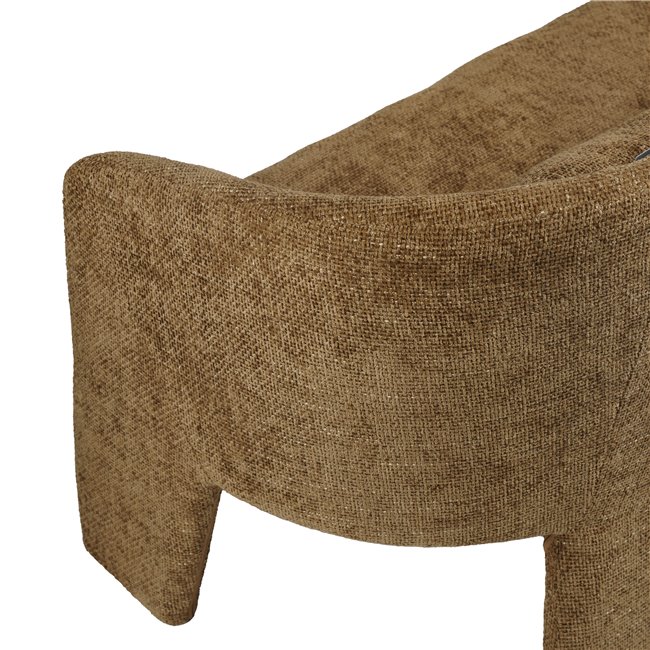 Double seat armchair Jonita, brown H79x130x63cm, seat height 45cm