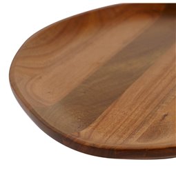 Acacia wood plate Frill, 31.8x30.6xH2.6cm