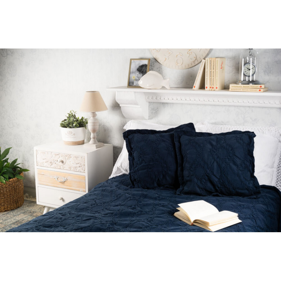 Decorative Pillow Case  NOS, dark blue, 45x45cm