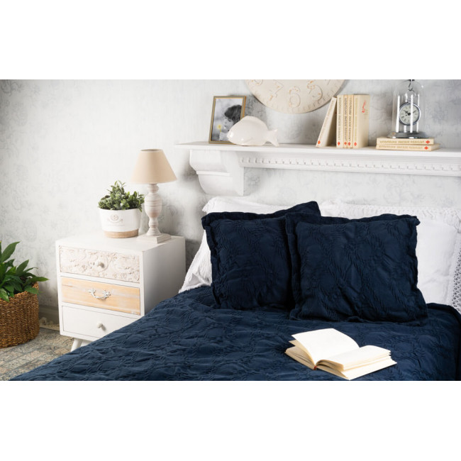 Decorative Pillow Case  NOS, dark blue, 45x45cm