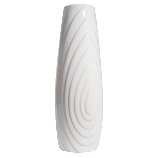 Vase Gazzano white, shiny, H35.5xD13cm
