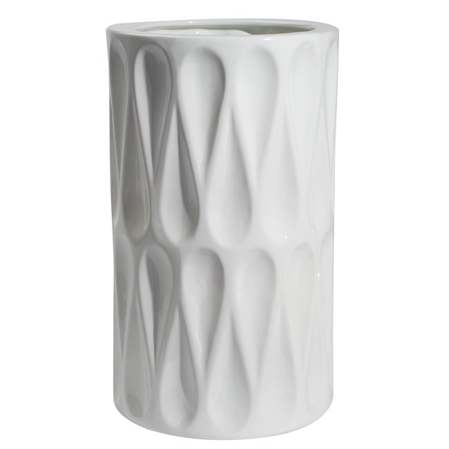 Vase Gazzano white, shiny, H30.3xD18.5cm