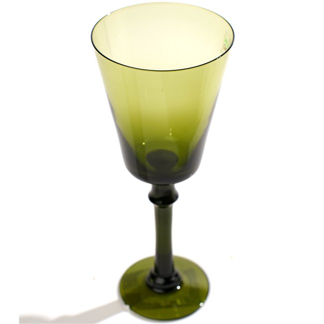 Wine glass Sepino, green, 220ml, H22cm, D9cm