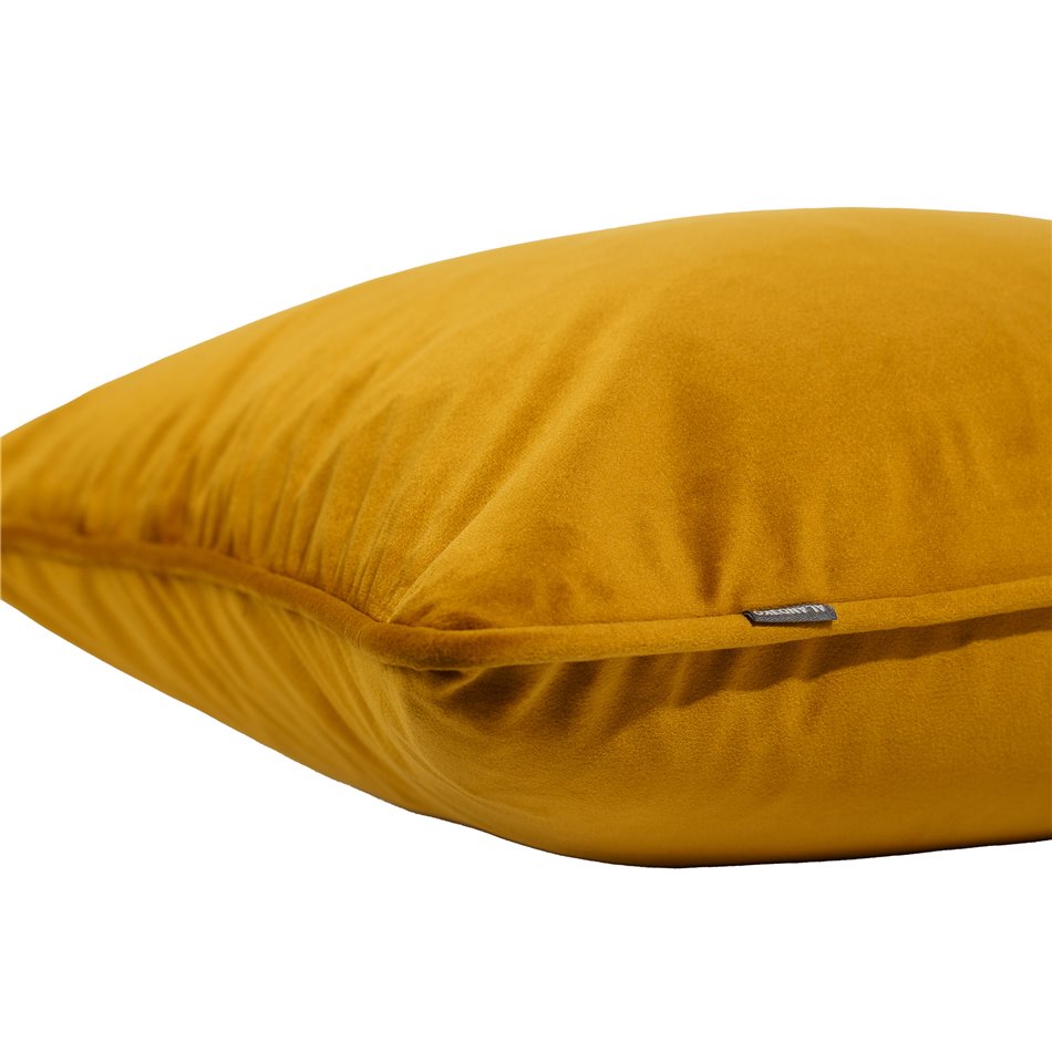 Decorative pillowcase Riviera, mustard, with trim, 45x45cm