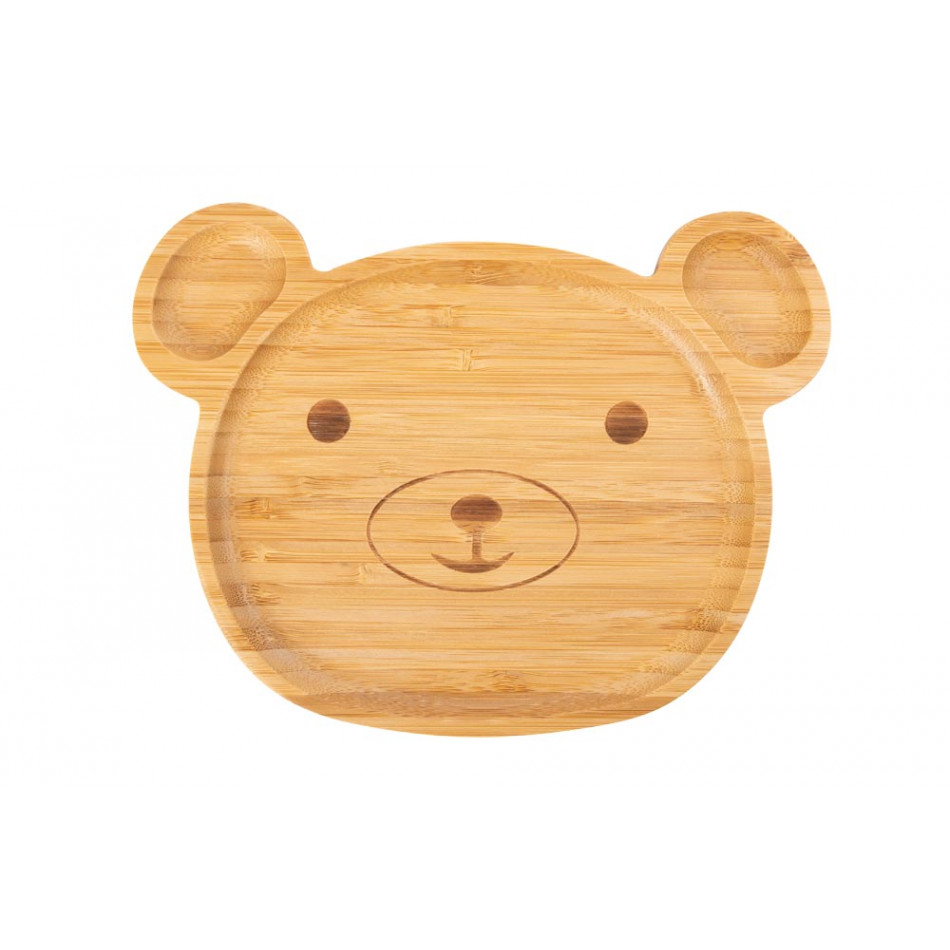 Бамбуковая тарелка Медведь, 21x16см