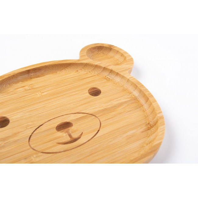 Бамбуковая тарелка Медведь, 21x16см