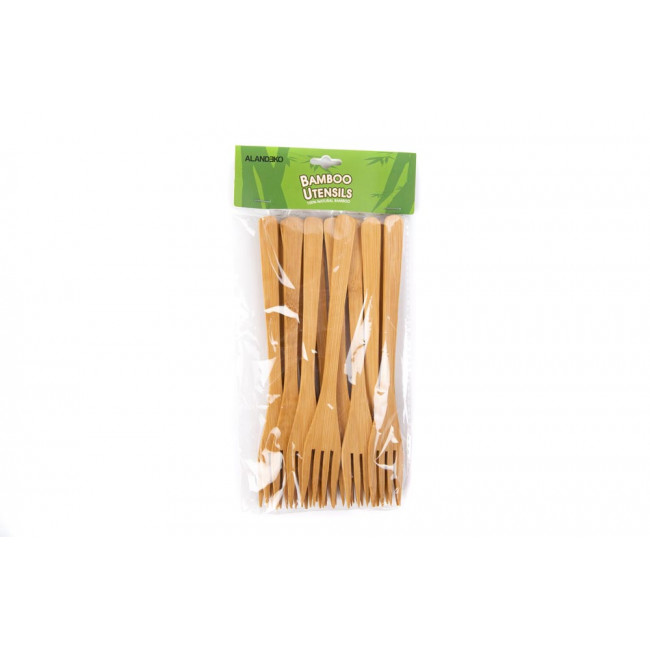 Bamboo forks, set of 12 pieces