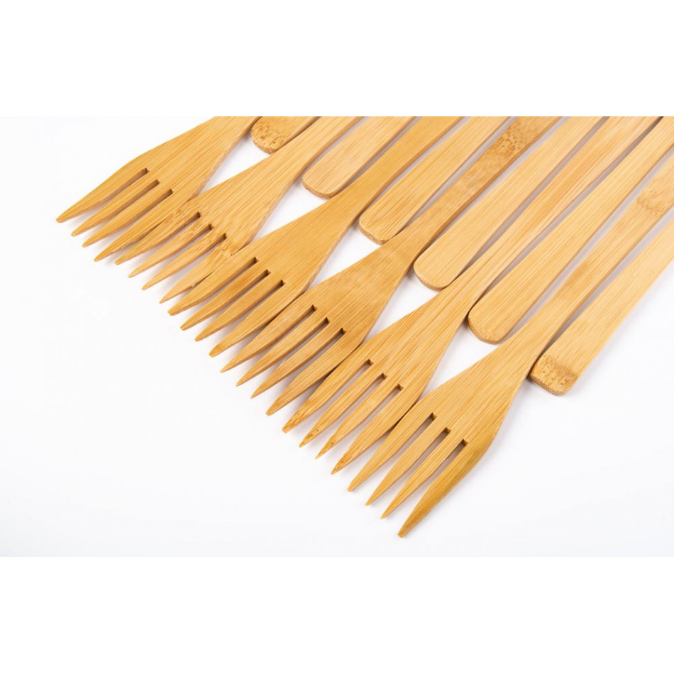 Bamboo forks, set of 12 pieces