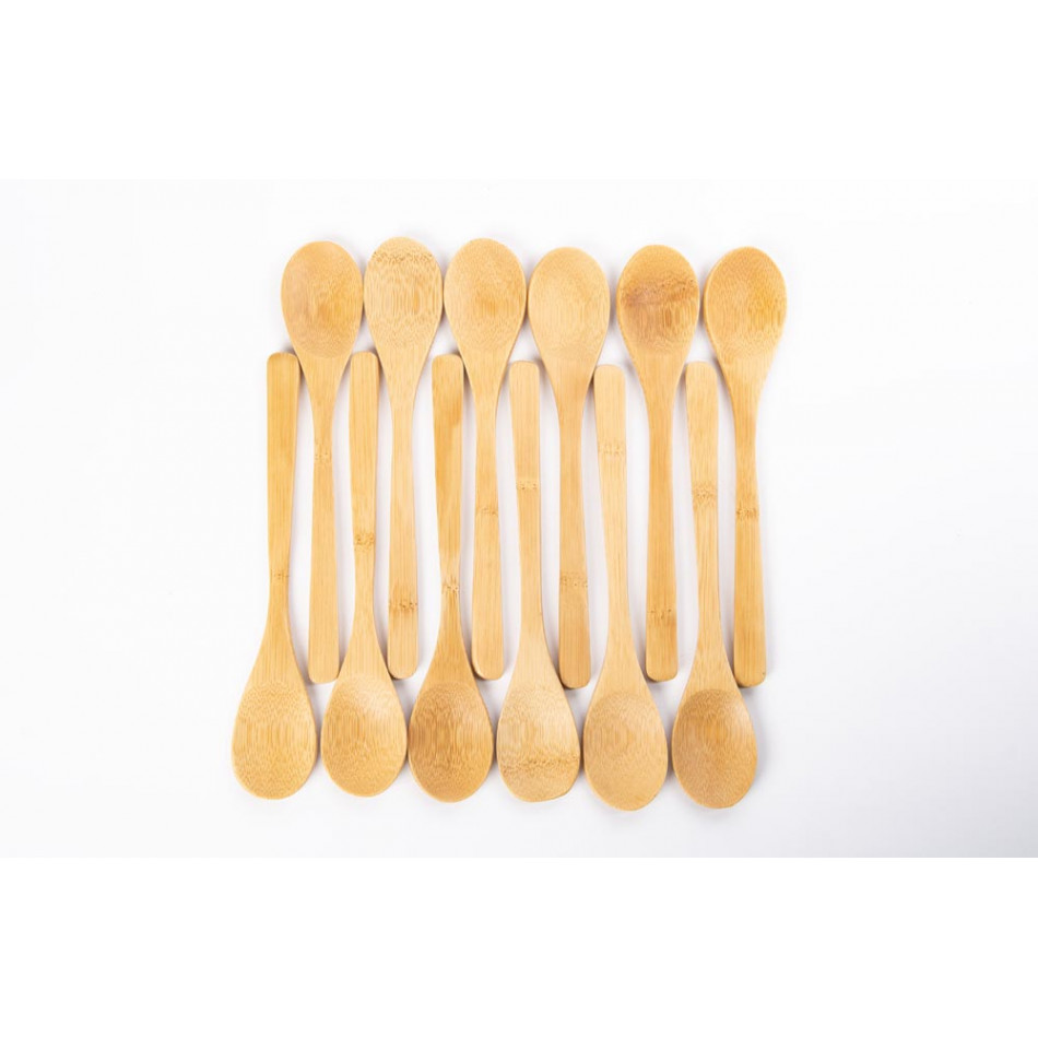 Bamboo spoons, set of 12