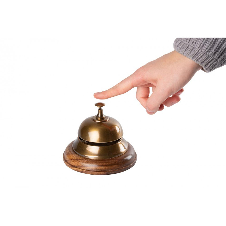 Brass office bell, D12.5, H10cm