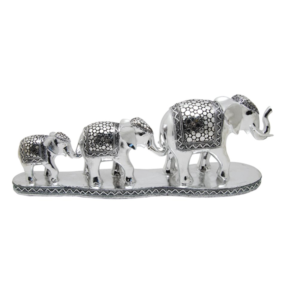 Deco 3 elephants, electro, 48x11x17cm