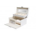 Jewellery box white, leather imitation, 25x17x13cm