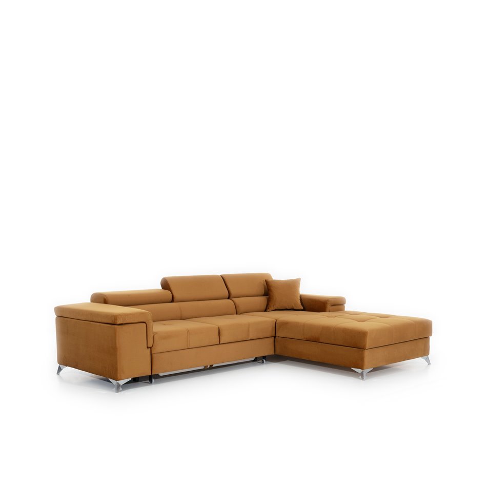 Corner sofa Elcardo R, Monolith 63, pink, H90x280x60cm