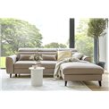 Corner sofa Elfoble R, Nube 24, salmon-colored, H100x267x196cm