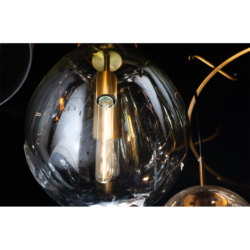 Подвесной светильник Rodonda M, золото, E27 60W (max), H-54-170cm, Ø-30cm