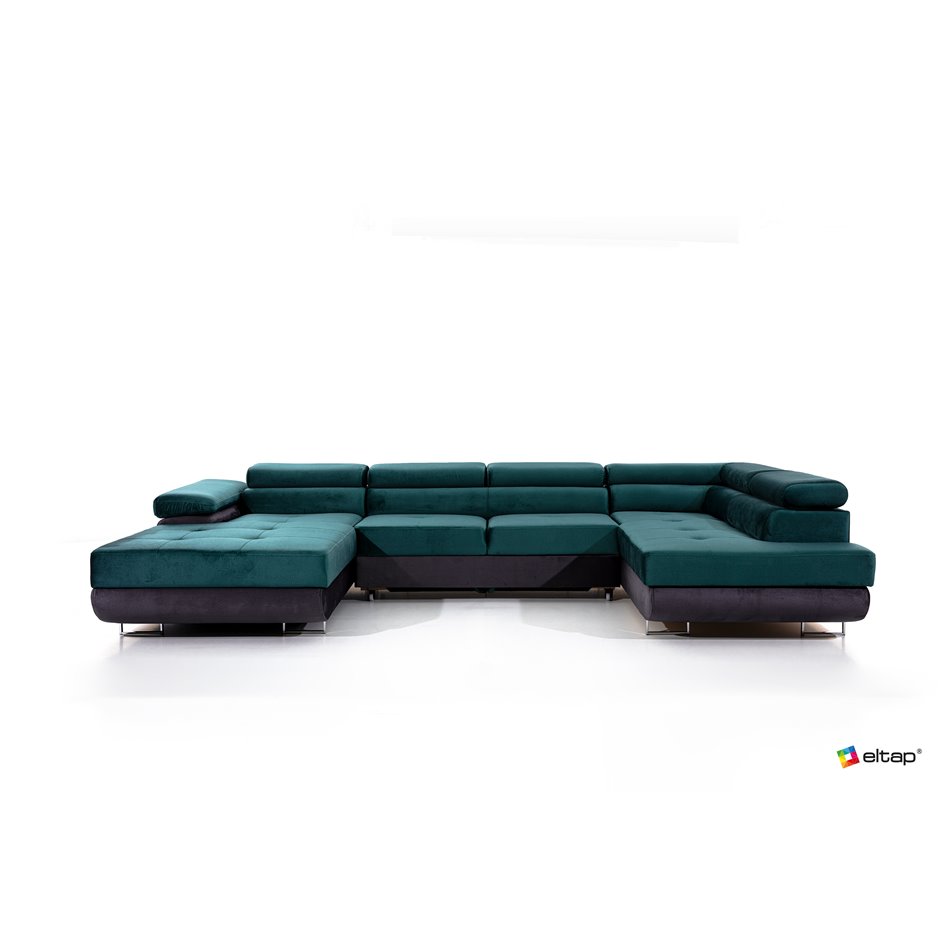 U shape sofa Elcardo U Right, Inari 80, blue, H90x345x58cm