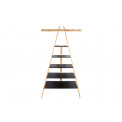 Standing ladder rack/shelf Paide with hook, bamboo, H165x90x36cm