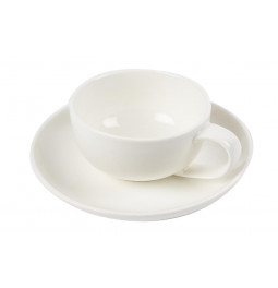 Кофейная чашка Costa с блюдцем, 150мл, H-4см, D-8.5см, D-14см