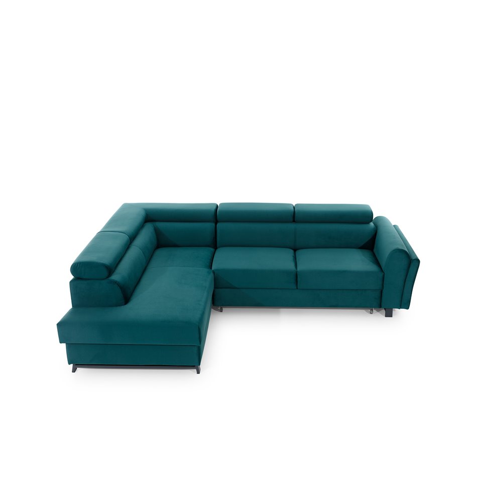 Corner sofa Elkairos L, Inari 96, gray, H95x265x200cm