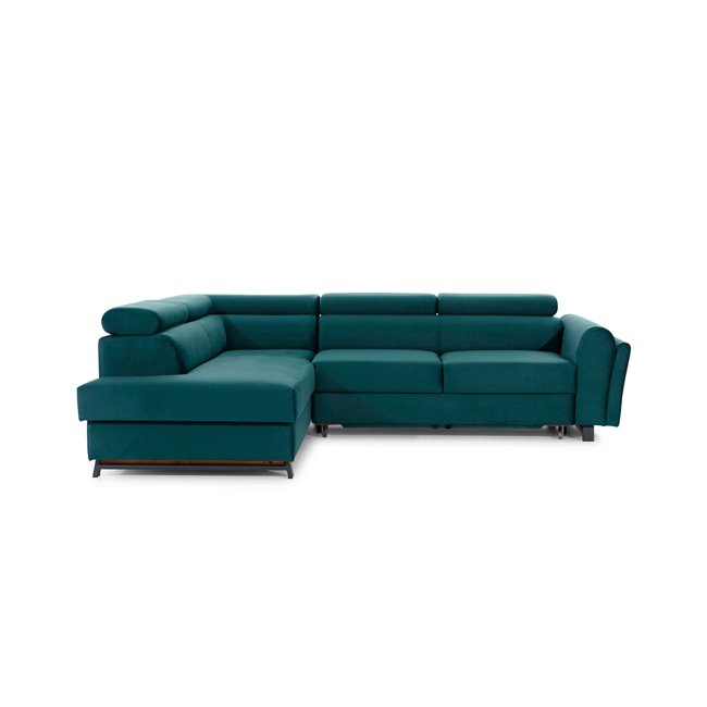 Corner sofa Elkairos L, Omega 02, gray, H95x265x200cm