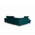Corner sofa Elkairos L, Omega 86, blue, H95x265x200cm