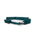 Corner sofa Elkairos L, Omega 86, blue, H95x265x200cm