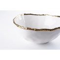 Decorative bowl Walita, white/gold, 23.5x23.5x10cm