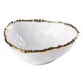 Decorative bowl Walita, white/gold, 16.5x16.5x6.5cm