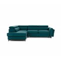 Corner sofa Elkairos L, Soft 11, black, H95x265x200cm