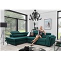 Corner sofa Elkairos L, Soft 11, black, H95x265x200cm
