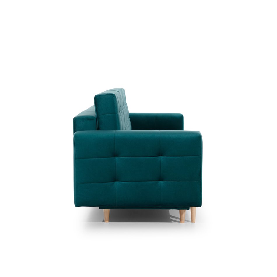 Sofa bed Elsgard, Monolith 09 brown, dark brown cushions, H93x233x92cm