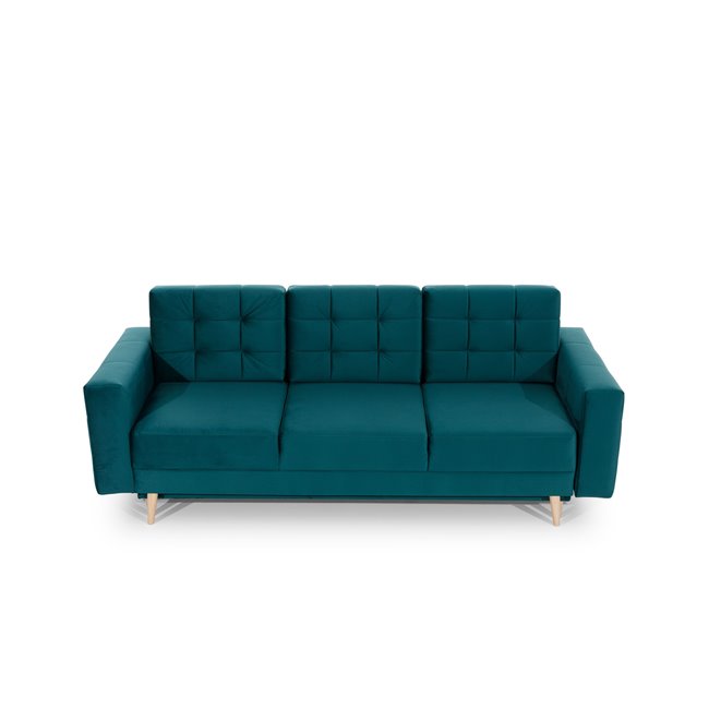 Sofa bed Elsgard, Monolith 09 brown, dark brown cushions, H93x233x92cm