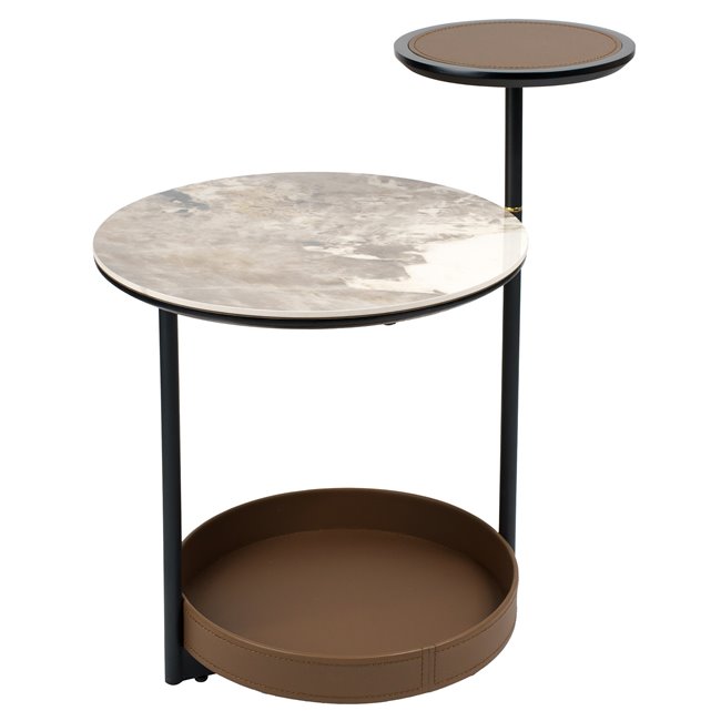 Side table Jarso, ceramic/metal, D43xH63cm