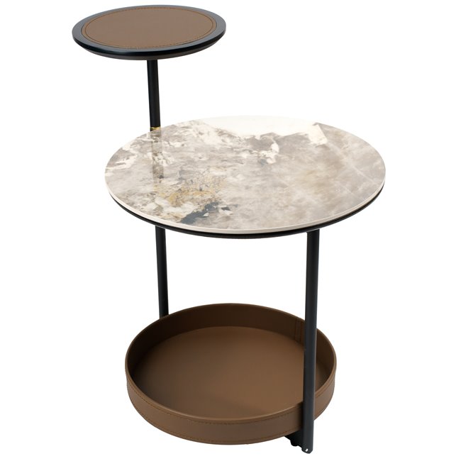 Side table Jarso, ceramic/metal, D43xH63cm