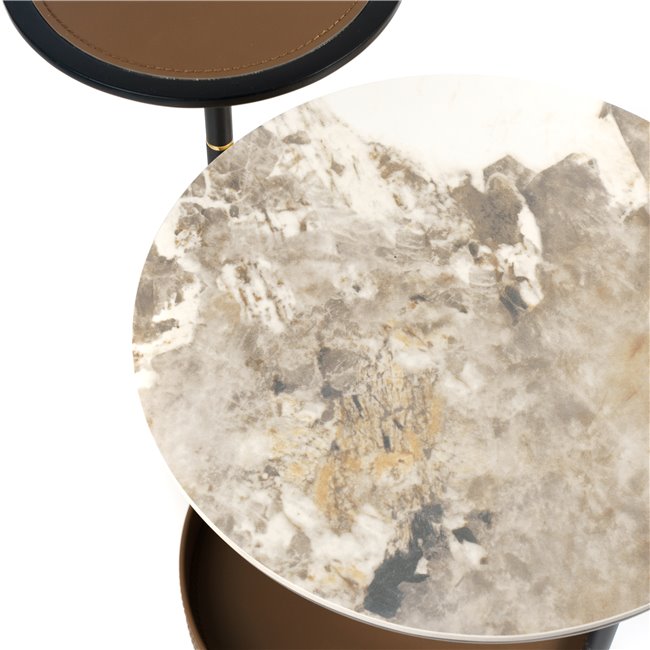 Side table Jarso, ceramic/metal, D43xH63cm