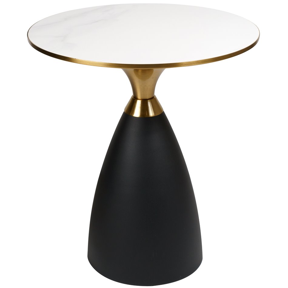 Side table Jasen, ceramic/metal, D50cm H55cm